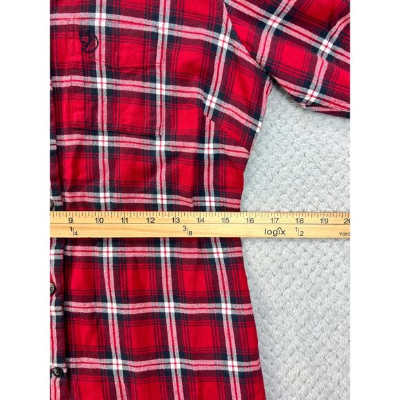Fjallraven Women's Ovik Flannel Long Sleeve Shirt Deep Red Size X-Small Outdoor - Picture 10 of 16